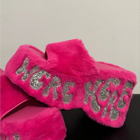 Dolls Kill x Delia's Jetset Jealousy Platform Sandals Pink New in box - Picture 2 of 3